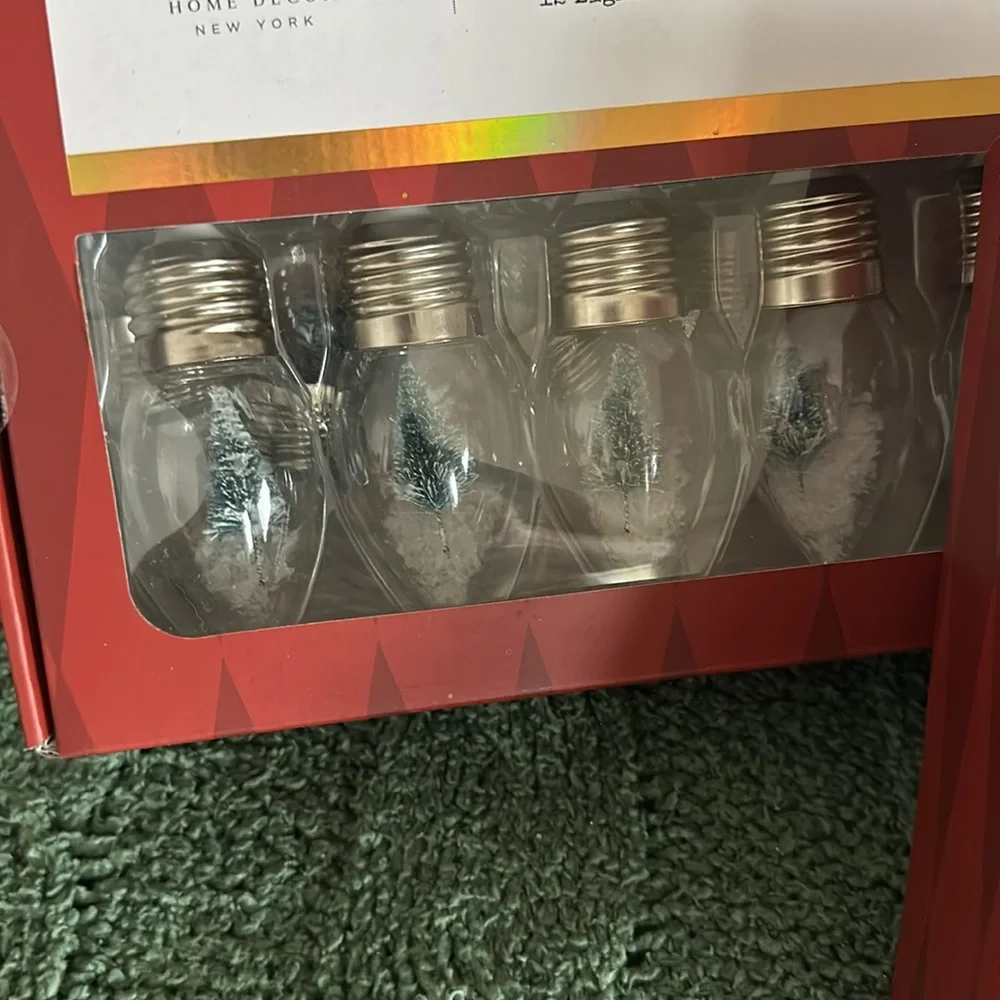 W&A Home Decor New York Christmas Tree Bulb String Lights Set of 2 NEW